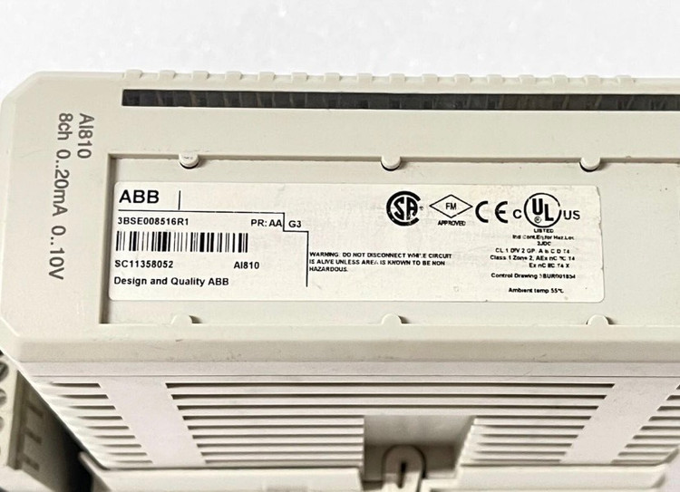 ماژول ورودی آنالوگ ABB AI810 کد 3BSE008516R1 – هشت کانال