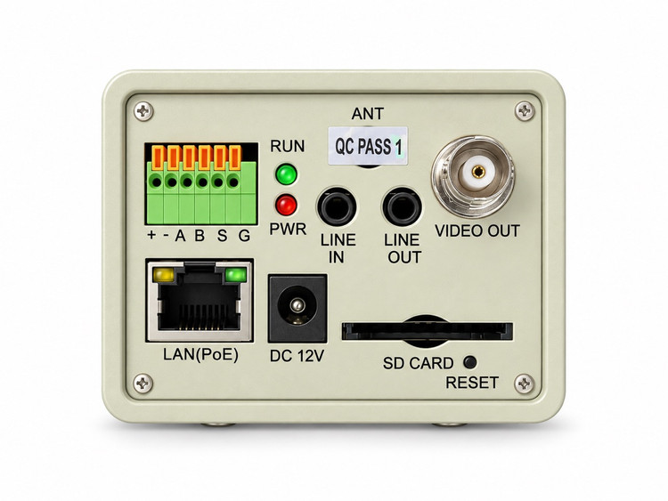 دوربین مداربسته صنعتی IP Box دیاموند HT-68EC(E) با PoE، کارت SD و خروجی BNC