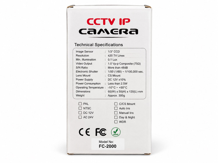 دوربین مداربسته صنعتی IP Box دیاموند HT-68EC(E) با PoE، کارت SD و خروجی BNC